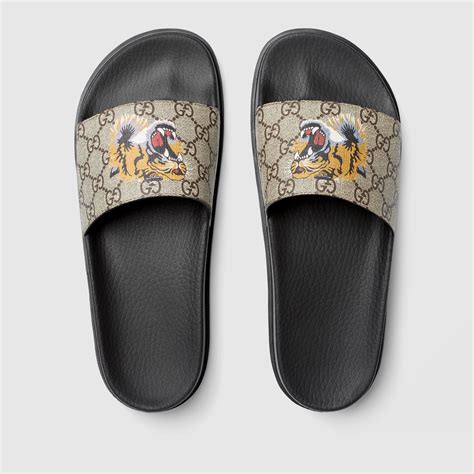 gucci tiger slides cheap|gucci tiger slide goat.